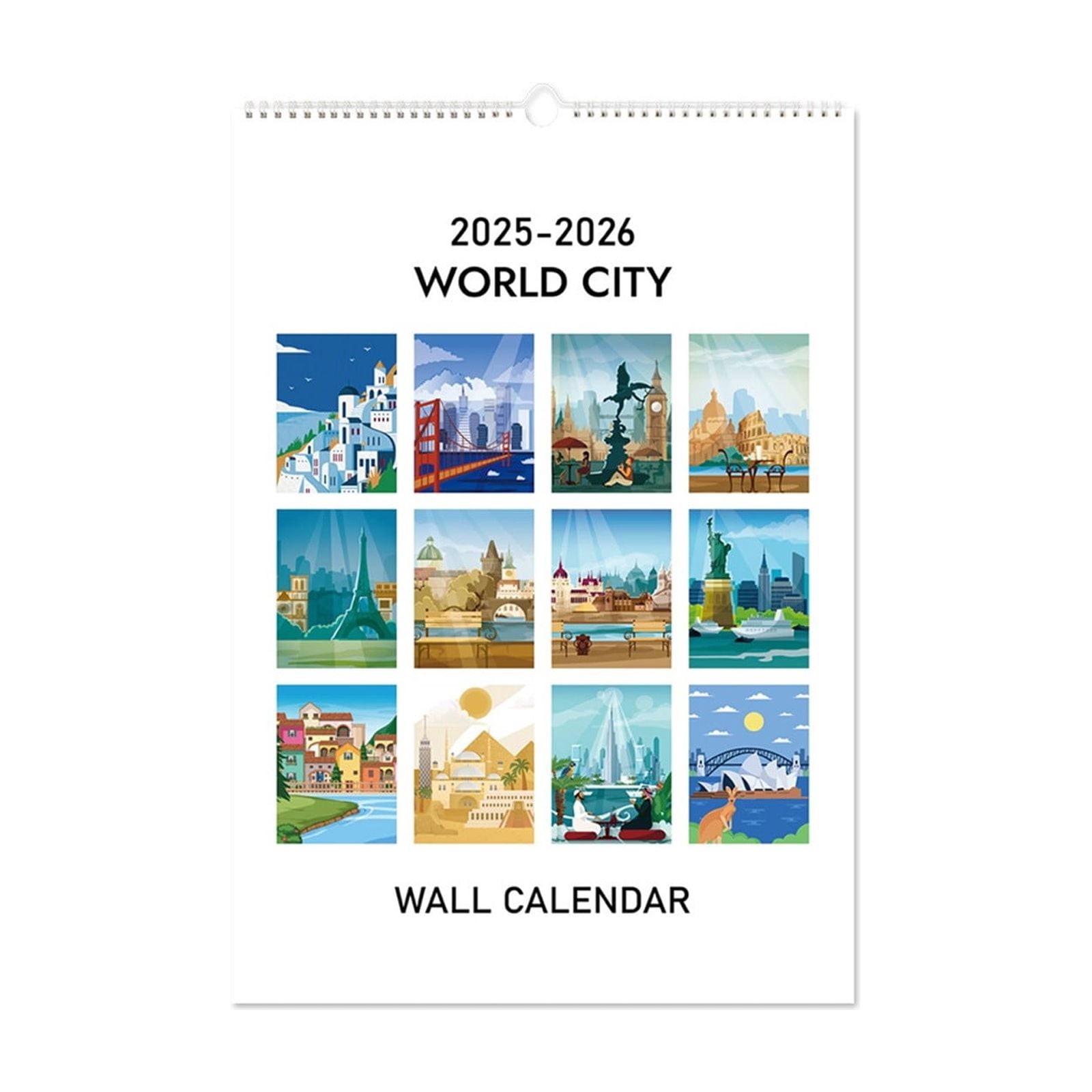 Wall Calendar 2026-2027 Yearly Planner Large Print Monthly Organizer Federal Holidays Included Wall Planning Calendar for Home Office School Family Schedule Time Management Productivity Gift Planner