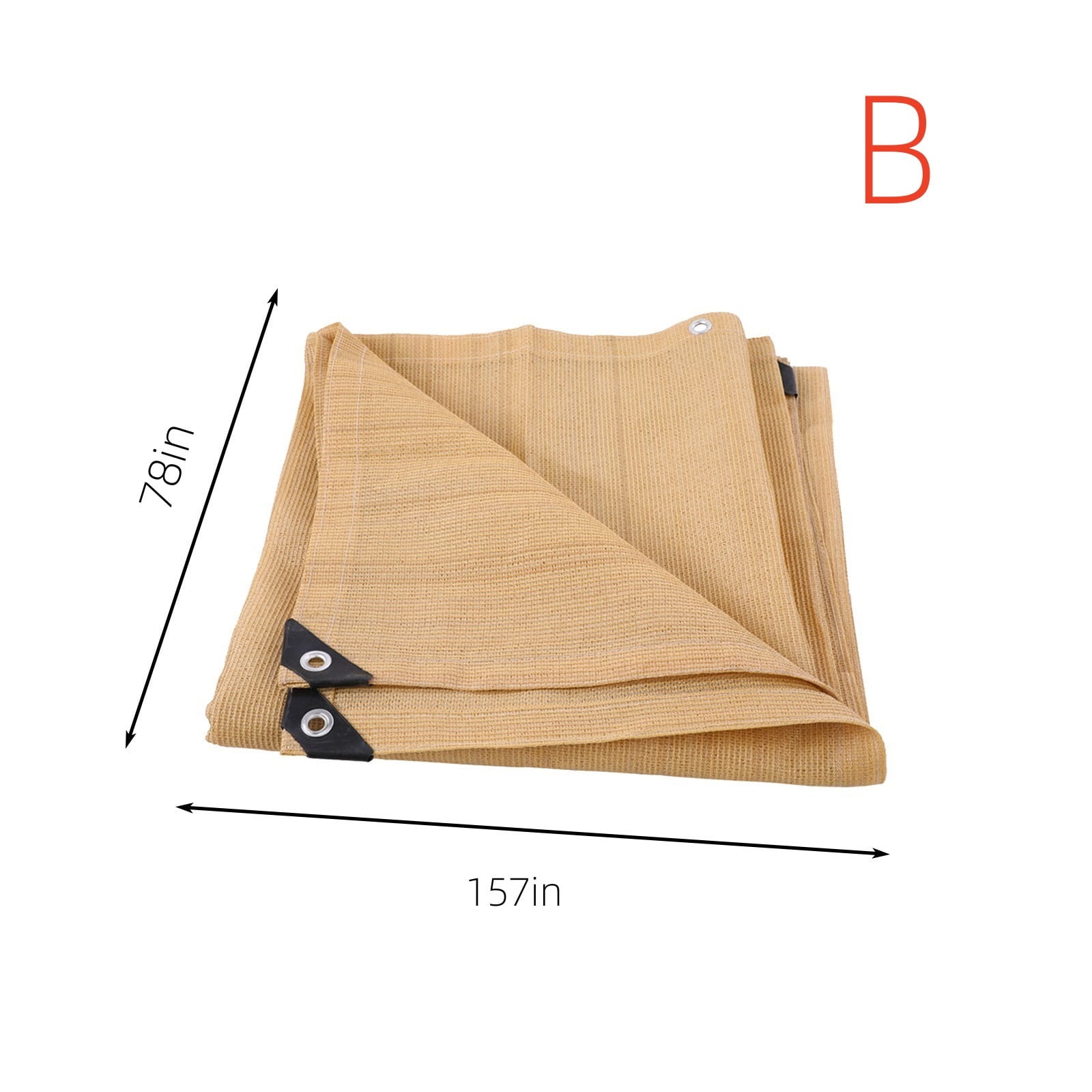 Byujiro Sun Shade Net 6.5x13ft Sun Shade Cloth with Grommets, UV Block Breathable Heat Reduction Shade Fabric for Patio, Garden, Backyard & Poolside