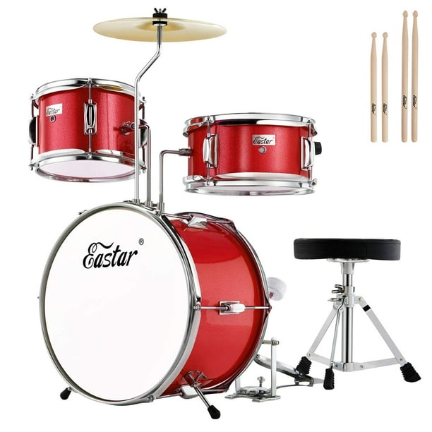 Set de batería Eastar de 3 piezas, 14 pulgadas, para niños y principiantes