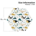thumbnail image 2 of KLL Drink Coasters Set Hexagon of 4,PU Leather Absorbent Coasters Set Decorative Coffee Cup Coasters Housewarming Gift for Home Decor-Cute Whale, 2 of 5