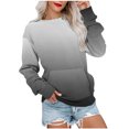 thumbnail image 2 of AOOCHASLIY 2023 Womens Tops Clothes Women's Fashion Printed T-shirt Long Sleeves Blouse Round Neck Casual Tops Sweatshirt, 2 of 5