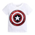 thumbnail image 2 of Kids Boys Spiderman Short Sleeve T-shirt Sequins Turn Over Pattern Changing Tops Tee, 2 of 3