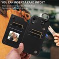 thumbnail image 4 of iPhone XR Case ,Card Slots Leather Wrist Strap Phone Cover for iPhone XR, 4 of 5