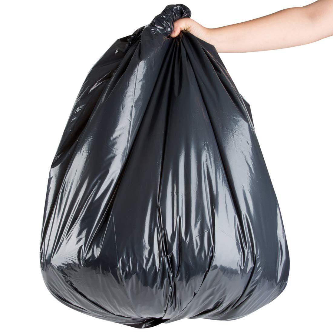 Black Trash Bags/Can Liner HDPE 45 Gallon Trash Bags 40"W x 48"H 