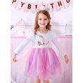 thumbnail image 1 of AAMILIFE Robe Princesse pour Filles Unicorn à Paillettes à Manches Longues Robe d'Automne Robe d'Anniversaire pour Enfants Robe de Mariage en Tulle Vêtements pour Enfants, 1 of 2