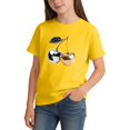 thumbnail image 3 of Mitankcoo Girls Short Sleeve Tops Cute Print Crew Neck Loose T-Shirts for Back to School & Casual 2-14Y, 3 of 6