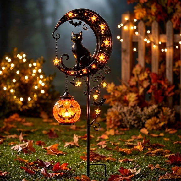Solar Halloween Lights Outdoor Clearance Halloween Solar Garden Stake Light, Waterproof Outdoor Yard Decor Light, night lamp for Halloween Decorations Gift(1 Pack)