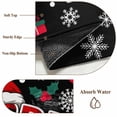 thumbnail image 6 of Black Christmas Round Area Rug 8Ft Washable Large Circle Rugs for Living Room Dorm, Xmas Snowflakes Trees Wreaths Bells Cartoon Non-Slip Carpet Floor Mats Indoor Outdoor Carpet Runner Home Decor, 6 of 8