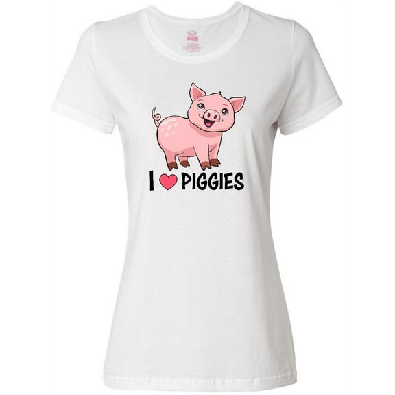 Inktastic I Love Piggies- Cute Pig Women's T-Shirt