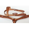 thumbnail image 2 of Horse Western Riding Leather Bridle Headstall Breast Collar Tack Pink 7624, 2 of 2