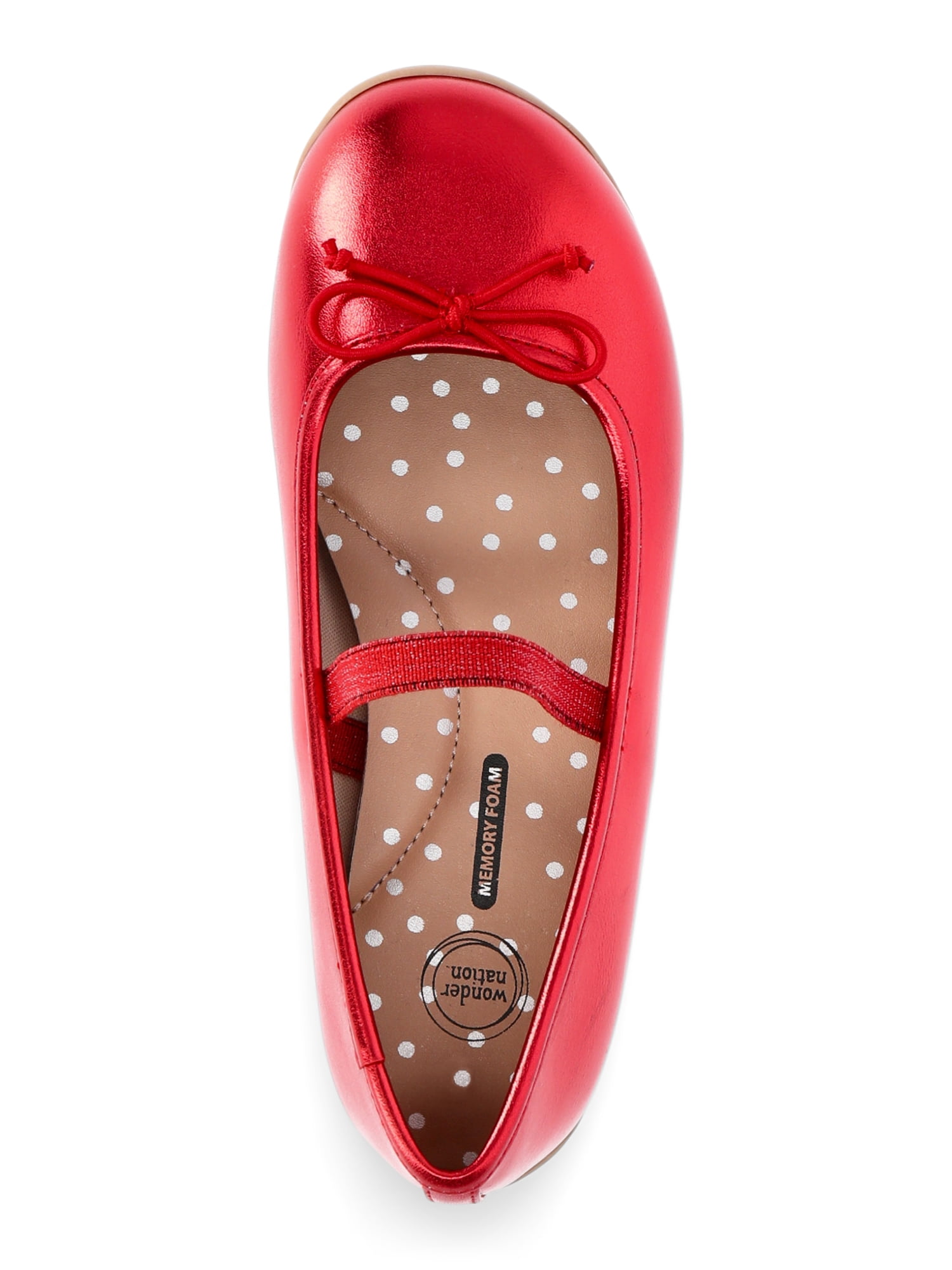 Wonder Nation Girls Bow Ballet Flats
