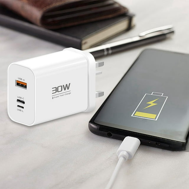 Oliegs Heated Blanket 30W Fast Charging Mobile Phone Charger Fast Charging Head Type C Adapter Fast Charging Head Adapter Chocolate