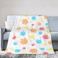 thumbnail image 1 of ZICANCN Anti-Pilling Flannel Bed Throw Blankets Autumn Maple Leaf Pattern , Couch Ultra Soft Micro Fleece Sofa Bed Camping Travel Blanket for Adults 80"x60", 1 of 8