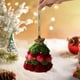 thumbnail image 3 of Christmas Tree Ornament | Star-Topped Knitted Plush Decoration | Soft Cozy Rustic Hanging Loop | Festive Holiday Wreath Decor | Wood & Ribbon Details, 3 of 5