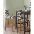 thumbnail image 2 of Black Geometric Moroccan Bar Stool Covers Set of 4, Abstract Art Grey Ombre Modern Stretch Washable Bar Chair Covers with Backs, Removable Pub Counter Height Chair Cover for Kitchen Dining Room Cafe, 2 of 7