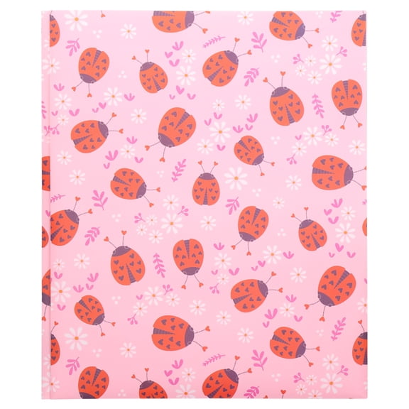 Pen+Gear 3-Prong 2-Pocket Poly Folder, Pink Ladybugs