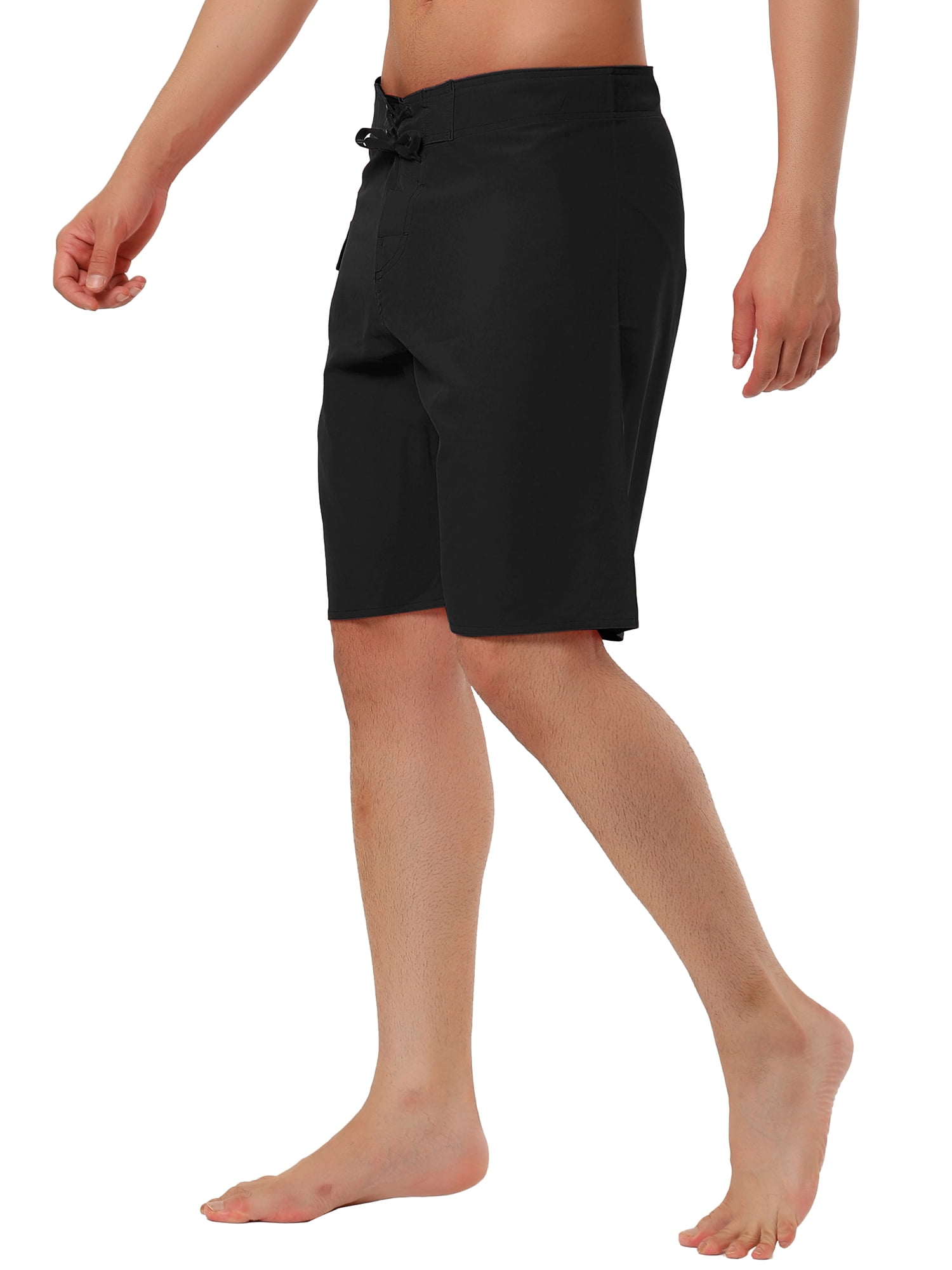 INSPIRE CHIC Men's Shorts Drawstring Swim Shorts Elastic Waist Board Shorts