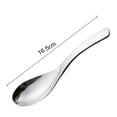thumbnail image 5 of Stainless Steel Soup Spoon High Grade Burr-free Handle Rust-proof Table Dinner Spoon Comfortable Ladle Spoon for Home Kitchen, 5 of 7