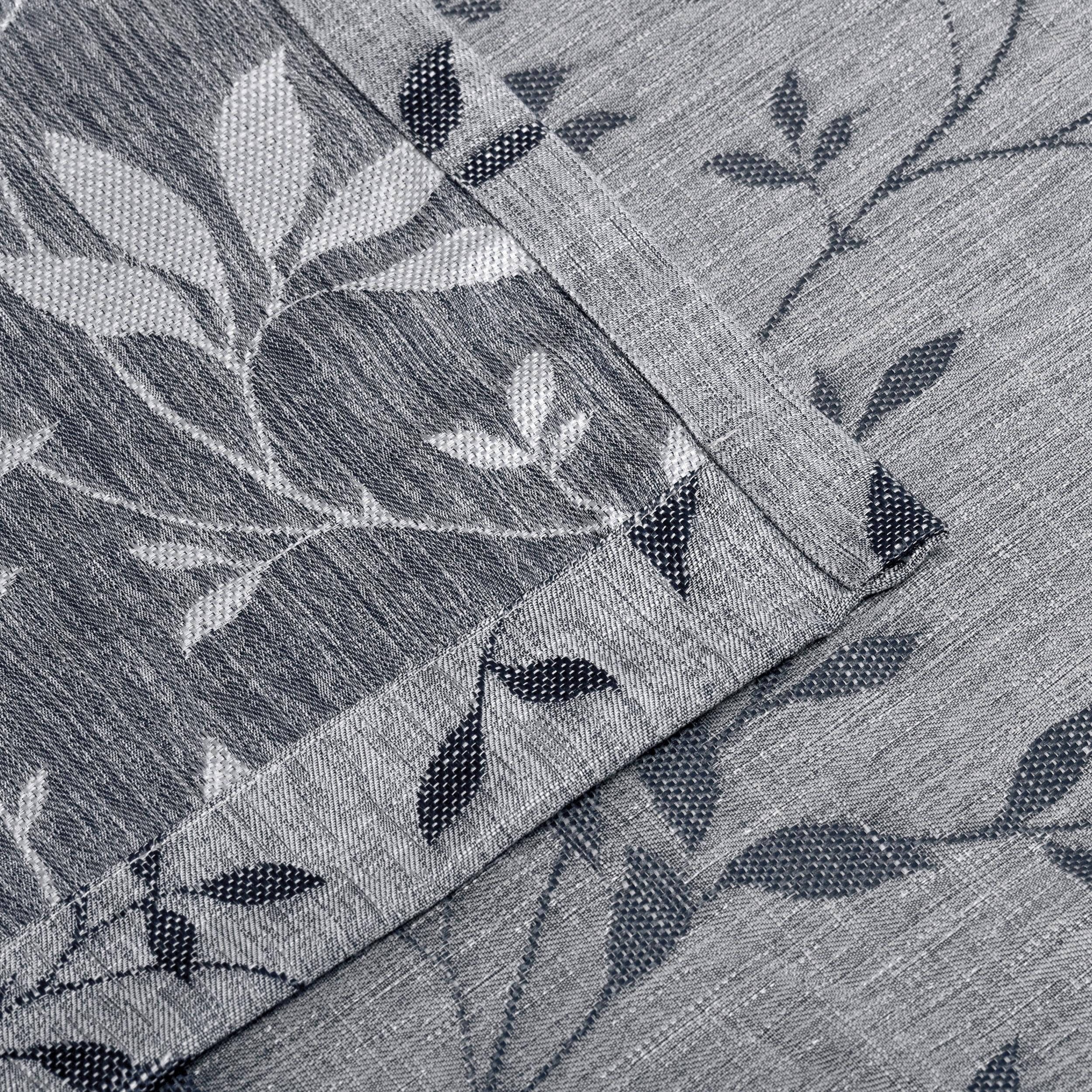 Superior Ghera Jacquard Semi Sheer Curtains, 52" x 96", (2 Panels), Charcoal/Grey