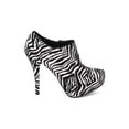 thumbnail image 2 of Women Velvet Animal Print Almond Toe Platform Stiletto Heel Bootie - 18103, 2 of 5