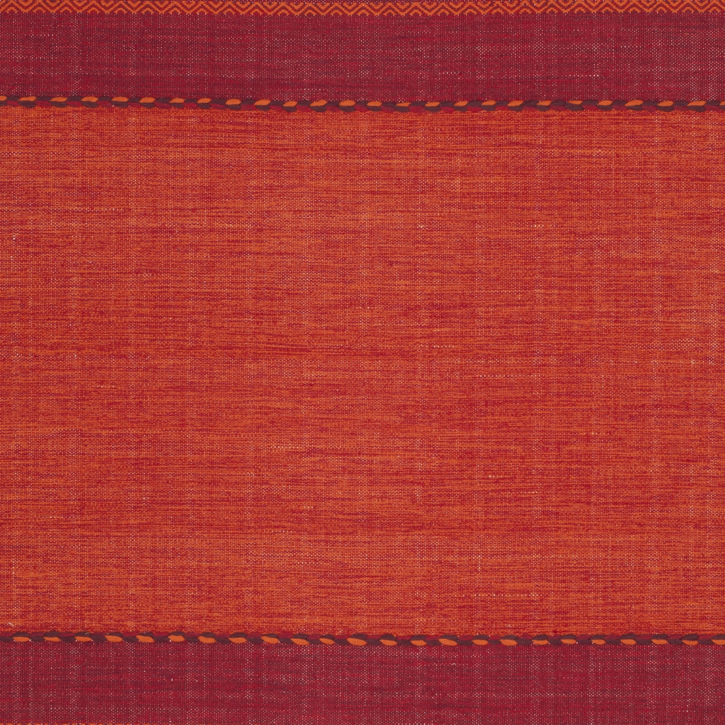 SAFAVIEH Montauk Ben Striped Soft Braided Cotton Area Rug, Orange/Red, 9' x 12'