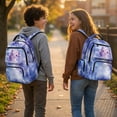 thumbnail image 3 of Pzuqiu Cute Purple Axolotl Print Kids School Backpack Ultra-Soft Breathable Large Capacity 17 Inch Lightweight Casual Schoolbag for Girls Boys Students Age 6-18 Daily Travel Use, 3 of 7