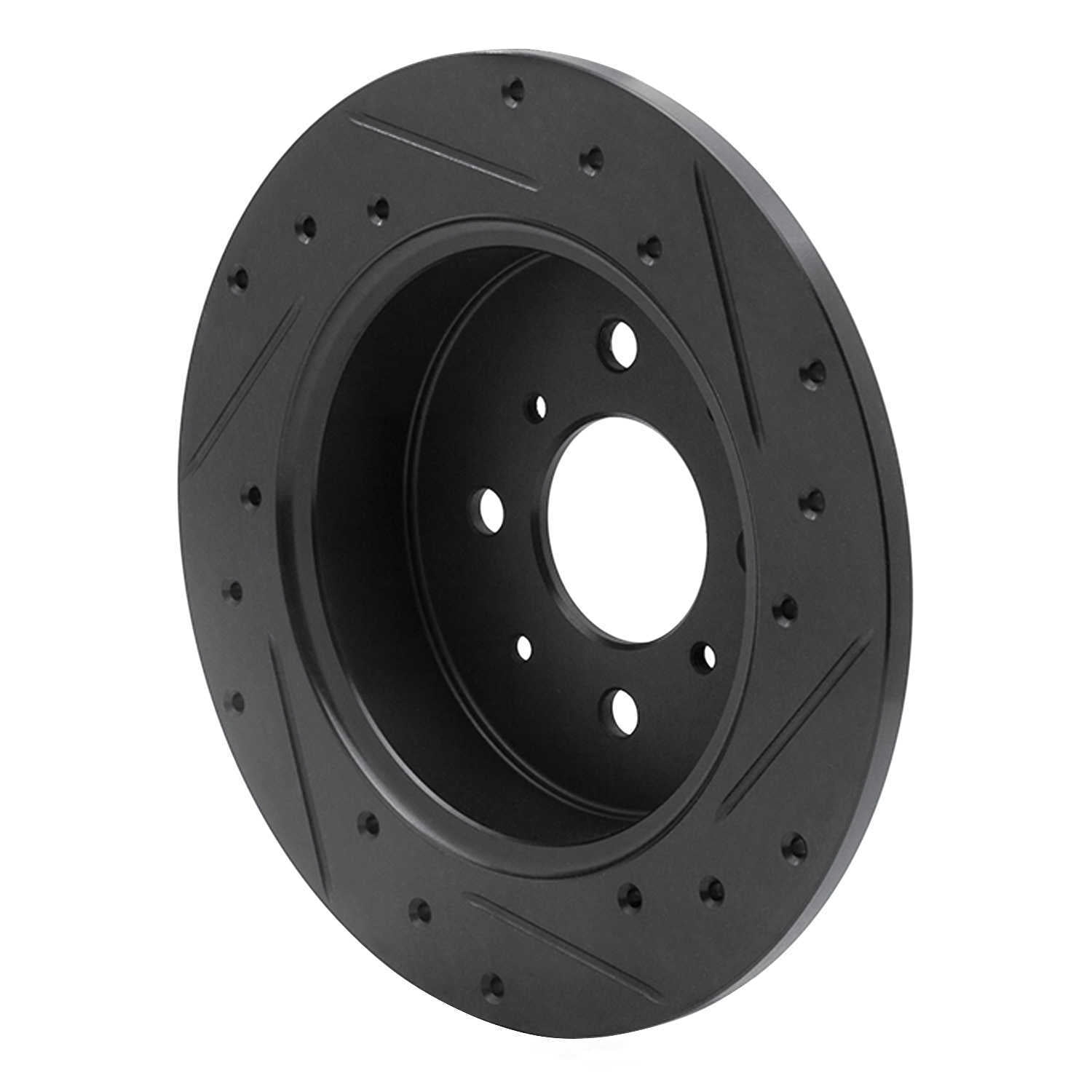Dynamic Friction Company 633-59031L DFC Brake Rotor - Drilled And Slotted - Black
