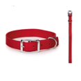 thumbnail image 5 of Bright Red Dog Collars Double Thick Nylon Strong Metal Buckle Heavy Duty (19 to 22 Inch), 5 of 7