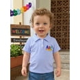thumbnail image 3 of BemeyourBBs Toddler Baby Boy Back to School Shirt First Day of School Outfit Toddler Boy First Day of Kindergarten Outfit Short Sleeve Lapel Collar Letter Pencil Embroidery Summer Fall Shirts Tops, 3 of 9