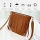 thumbnail image 5 of Bolso bandolera de piel con borlas para niña Cartera de mujer Bolso de hombro diario, 5 of 5