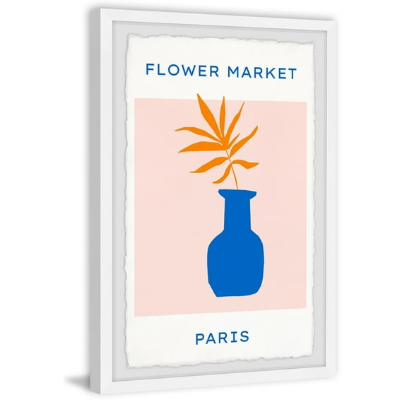 Marmont Hill Paris Flower Market Framed Painting Print
