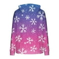 thumbnail image 6 of Lorytime Cute Hoodies for Women Christmas Snowflakes Fleece Sweatshirt Long Sleeve Pullover with Pocket Loose Tops, 6 of 6