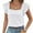 white, variant on Pretty Comy Women's Casual Summer Square Neck Tank Tops Sleeveless Ruffle Chiffon Blouses Top Shirts