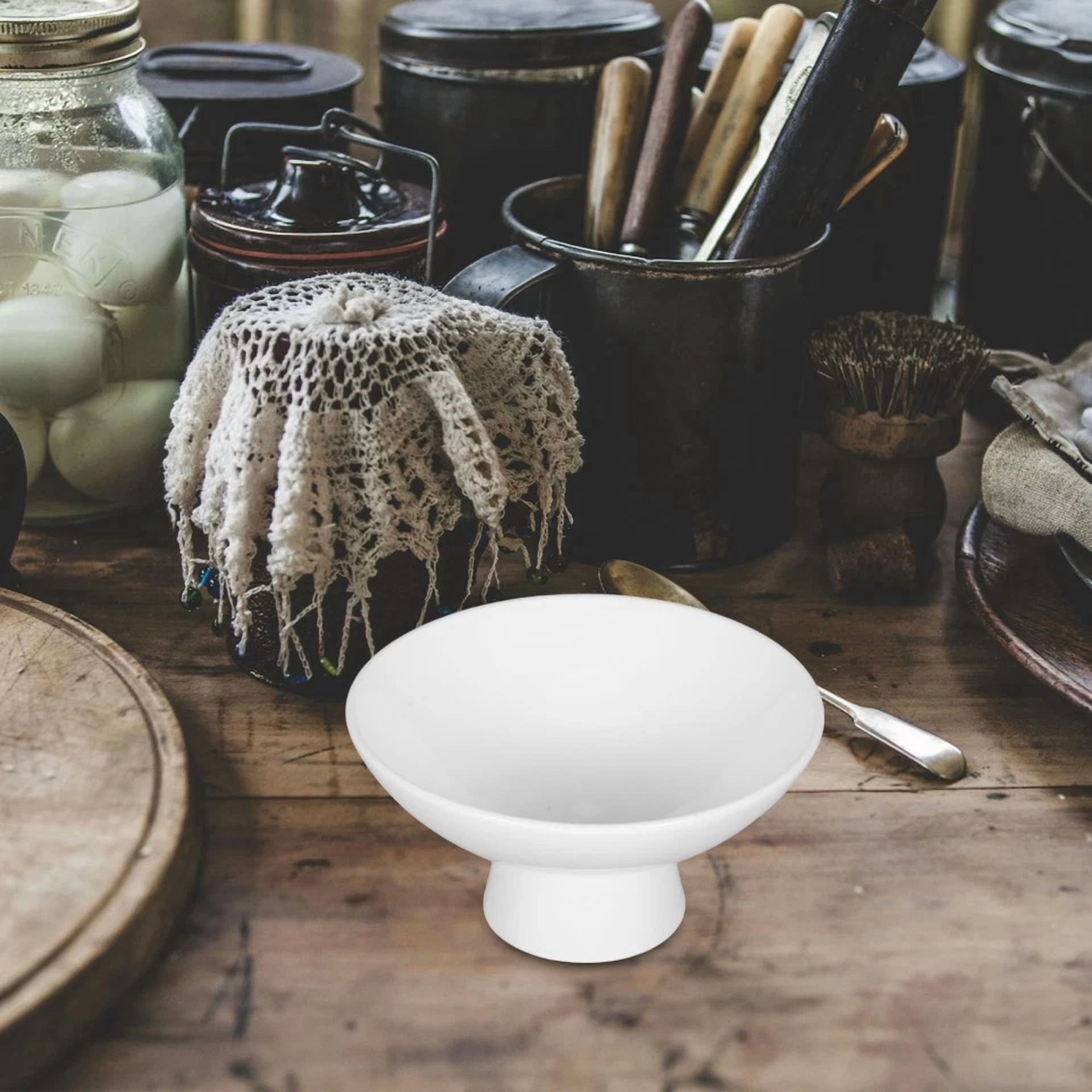 Goblet Aesthetic Fruit Bowl Ceramic Dessert Baby Bowls For Kitchen