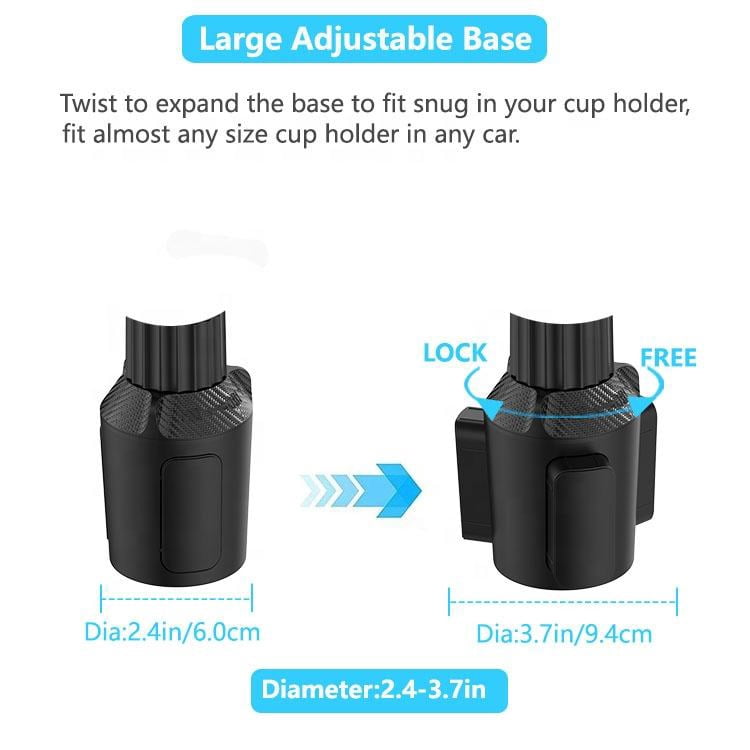 9-Inch Car Food Tray – 3-in-1 Detachable Cup Holder Expander with 360° Rotation & Phone Holder, Large Seat Back Table for Road Trip Essentials