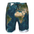 thumbnail image 3 of Logiee World Map Print Mens Swim Trunks Quick Dry Board Shorts,Breathable Hawaii Beach Shorts Swimwear Bathing Suits-Large, 3 of 6