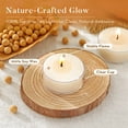 thumbnail image 3 of PYAN-Unscented Soy Tea Lights Candles 50 Pack Bulk, 4 Hours Long Burning White Tea Lights,Non-Paraffin, Smokeless, Mini Tealight Votive Candles for Wedding, Table Centerpiece, Christmas Lights, 3 of 3