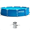 thumbnail image 1 of Open Box Intex 10' x 30" Metal Frame Set Swimming Pool w/ Filter Pump, 1 of 11