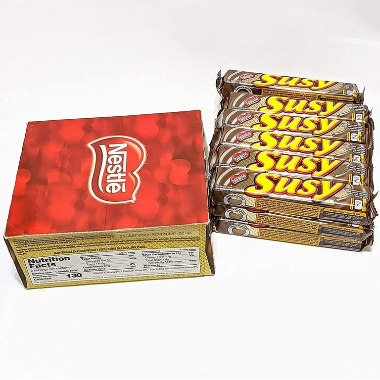 Susy, Chocolate Wafer Cookies, 18 Pack (50g), Classic Venezuelan