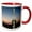 Red/White, variant on 3drose, Usa, Nebraska, Omaha, Bob Kerrey Pedestrian Bridge, Missouri River., 15oz Mug