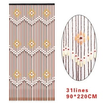 31 Line Wood Bead Curtain Doorway String Porch Curtain Wooden Bedroom Beaded Curtain Wooden Bead Curtains For Living Room Home Decor