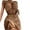 00 # Coffee, variant on REORIAFEE Plus Size Bathing Suits for Women Vintage Bathing Suit Split Bikini Set Coffee L