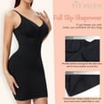 thumbnail image 6 of COMFREE Women Shapewear Dress Full Slip Tummy Control Body Shaper V Neck Adjustable Spaghetti Strap, 6 of 8