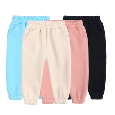 KYAIGUO Kids Toddler Boys Girls Winter Sweatpants Active Casual Fleece Pants 1-43Y Baby Thick Sport Warm-Up Blouse Jogger