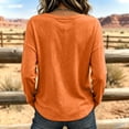 thumbnail image 4 of Womens Long Sleeve Fringe Trim V-Neck Blouse,Casual Loose Fit Boho Tops for Fall Winter Vacation Wear Saffron 2XL, 4 of 4
