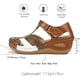 thumbnail image 2 of Xishao Sandalia de Plataforma Casual Ortopédica para Mujer, Sandalias de Cuña, Zapatilla de Soporte de Arco, Gancho y Lazo de Plataforma de Cuña con Pendiente Cómoda y Elegante,Green-42 Xishao ropa, 2 of 2