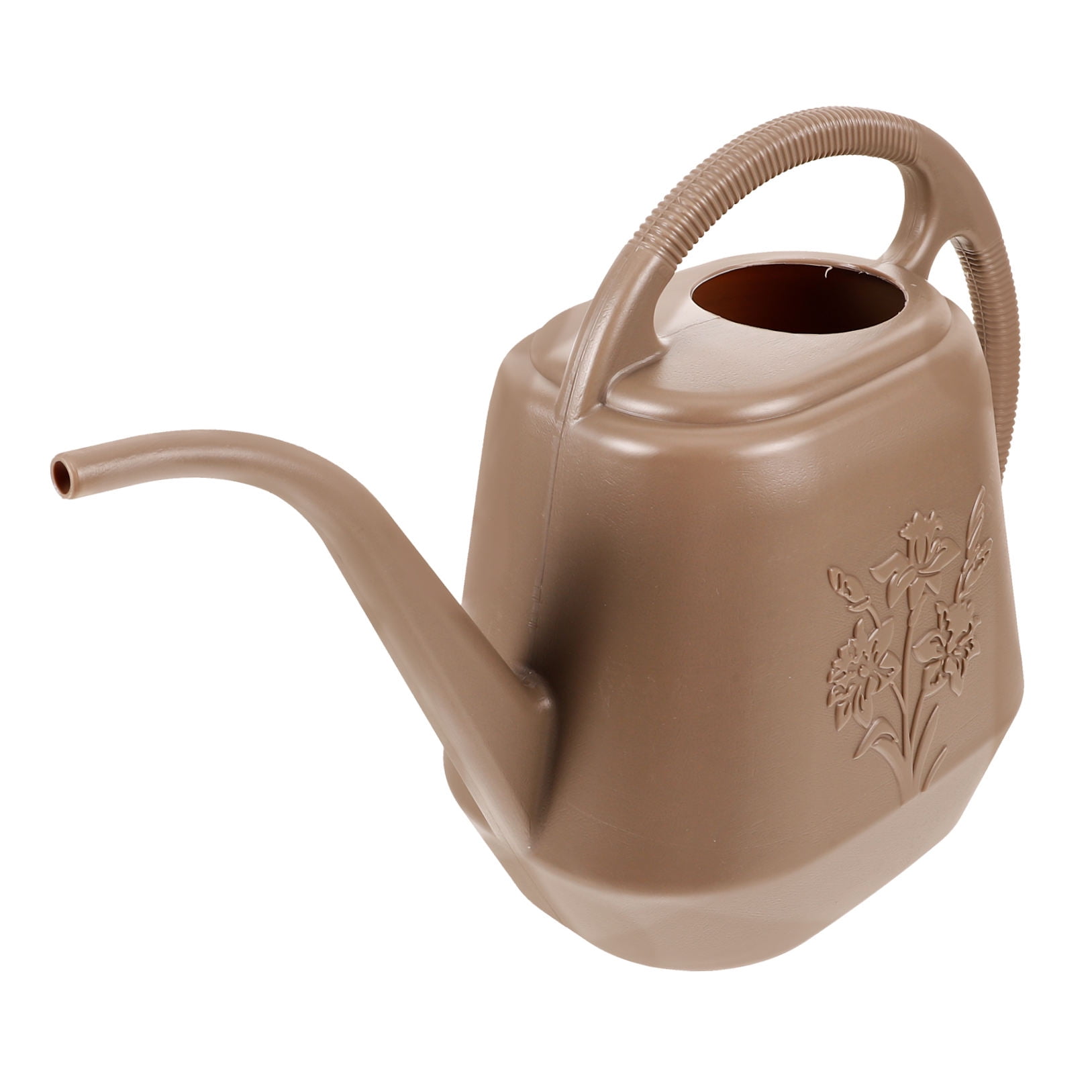 FRCOLOR Grey Plastic Watering Can with Long Spout for Small Plants and Daily Use 7.5 Inch