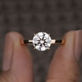 thumbnail image 3 of Cora Jewellery 4.0CT Round Moissanite Enagagement Ring, 14K Rose Gold, 3 of 7