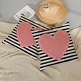 thumbnail image 5 of Valentines Day Pillow Covers 20x20 Inch Set of 2, Valentines Decor Linen Pillowcase Stripes Pink Love Heart Valentines Throw Pillows Anniversary Decorative Outdoor Cushion Case for Sofa Couch, 5 of 6