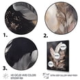 thumbnail image 3 of Designart "Gold Feather Wanderlust VII" Glam Feather Wall Art Print, 3 of 5